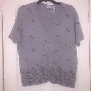 Women’s Size 22/24 Gray Short Sleeve Floral Print